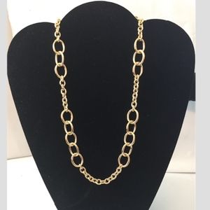 Italian crafted Cable Link 20" Necklace 18K/Bronz